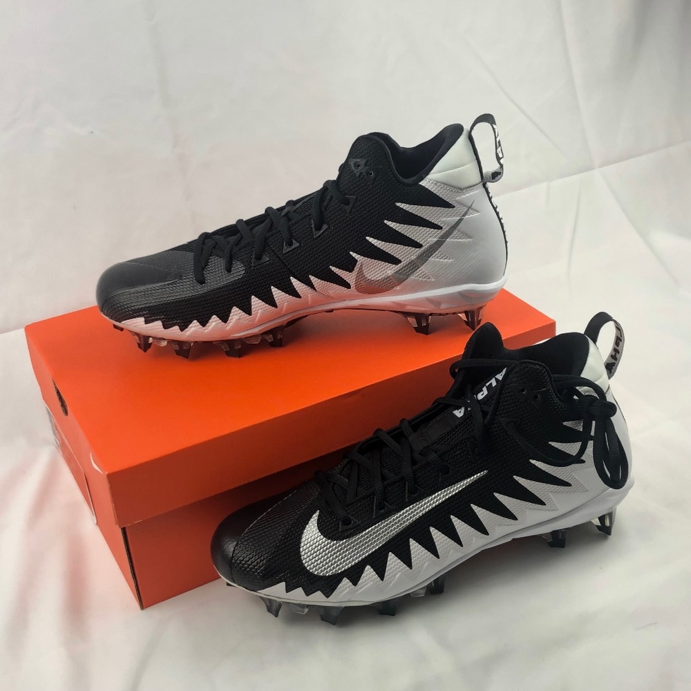 NEW Nike Menace Football Cleats White Black 9-11.5